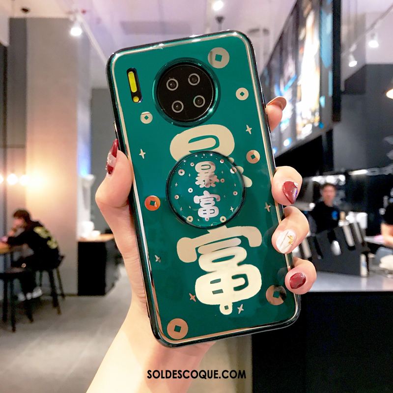 Coque Huawei Mate 30 Fluide Doux Créatif Support Vert Tendance En Vente