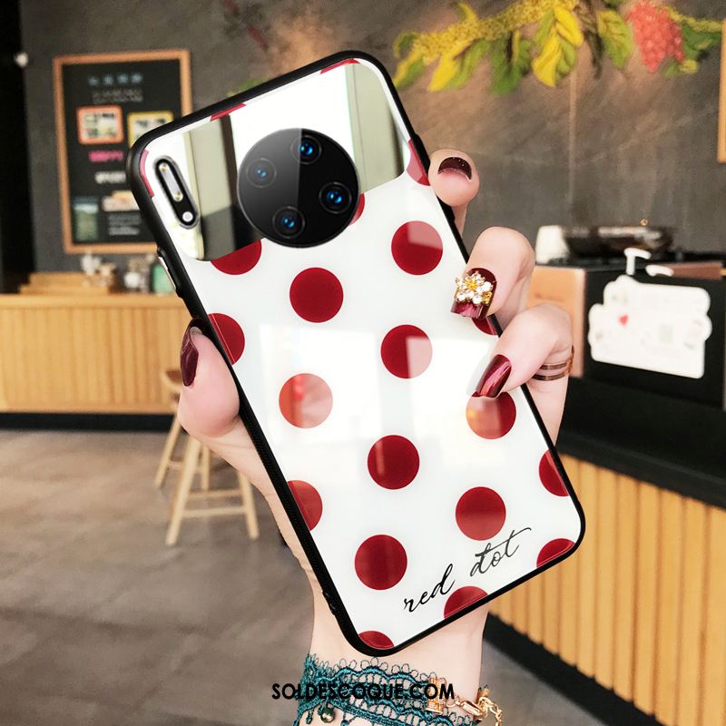 Coque Huawei Mate 30 Pro Amoureux Rouge Ornements Suspendus Marque De Tendance Cou Suspendu Pas Cher