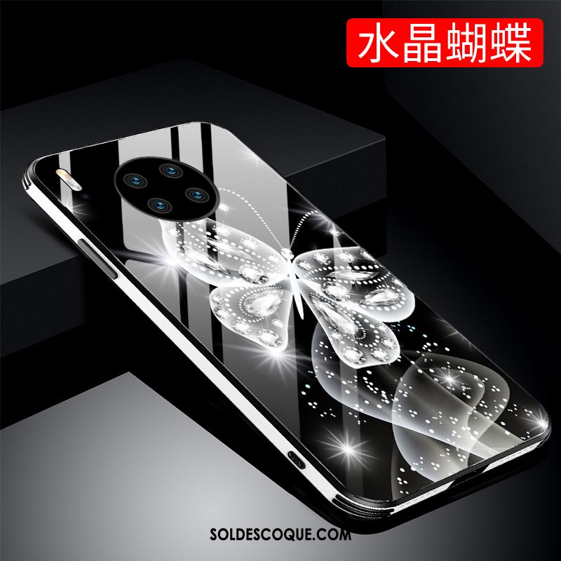 Coque Huawei Mate 30 Pro Bleu Miroir Luxe Nouveau Téléphone Portable Pas Cher