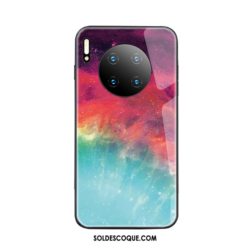 Coque Huawei Mate 30 Pro Net Rouge Tempérer Créatif Vent Étui Pas Cher