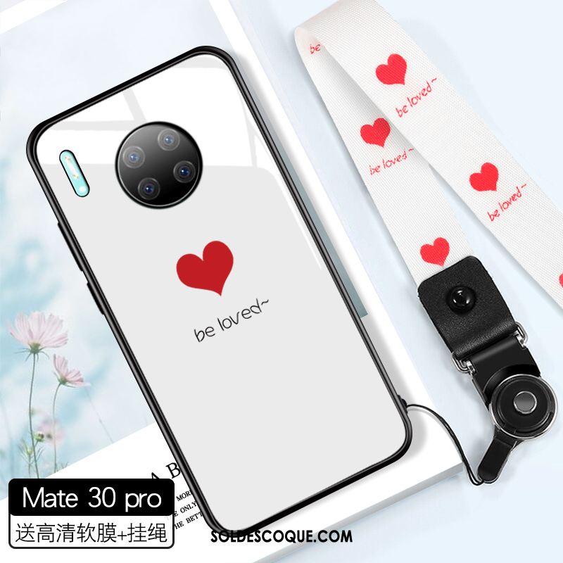 Coque Huawei Mate 30 Pro Ornements Suspendus Net Rouge Miroir Amour Incassable En Vente