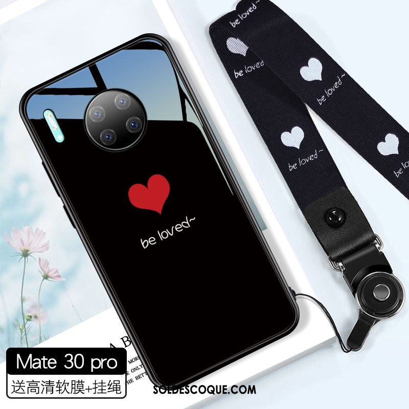 Coque Huawei Mate 30 Pro Ornements Suspendus Net Rouge Miroir Amour Incassable En Vente