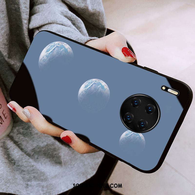 Coque Huawei Mate 30 Pro Personnalité Noir Tendance Mode Dessin Animé Pas Cher