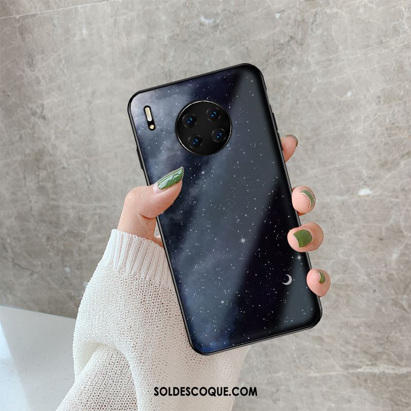 Coque Huawei Mate 30 Pro Personnalité Noir Tendance Mode Dessin Animé Pas Cher