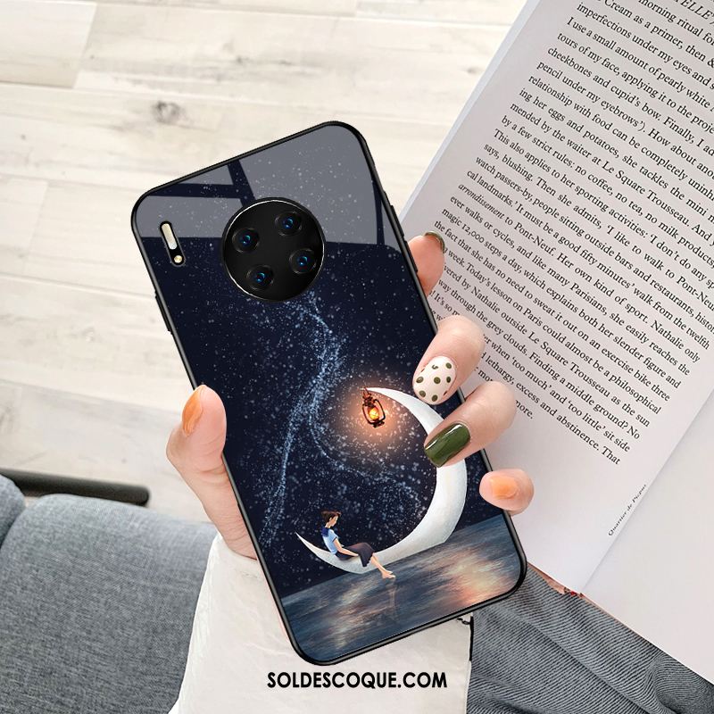 Coque Huawei Mate 30 Pro Personnalité Noir Tendance Mode Dessin Animé Pas Cher