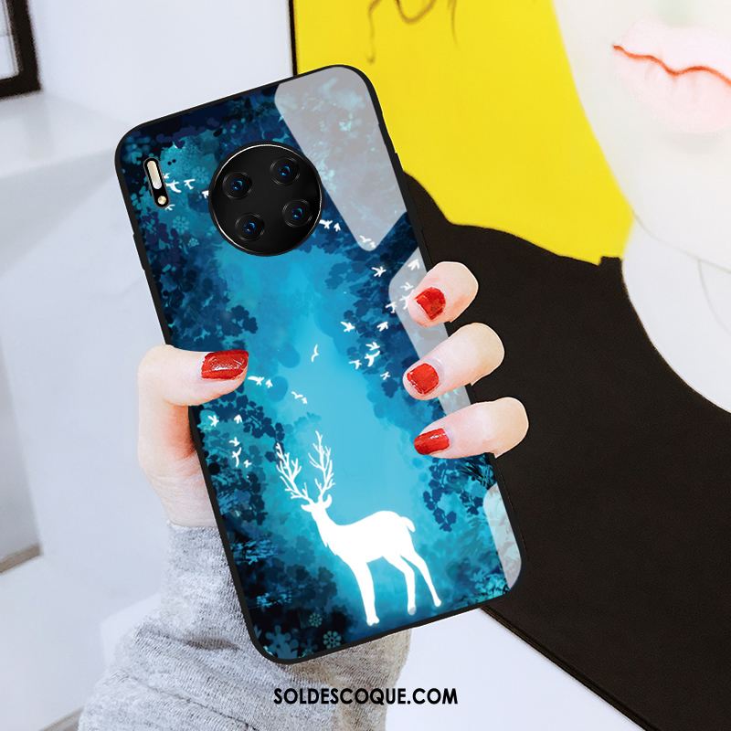 Coque Huawei Mate 30 Pro Personnalité Noir Tendance Mode Dessin Animé Pas Cher