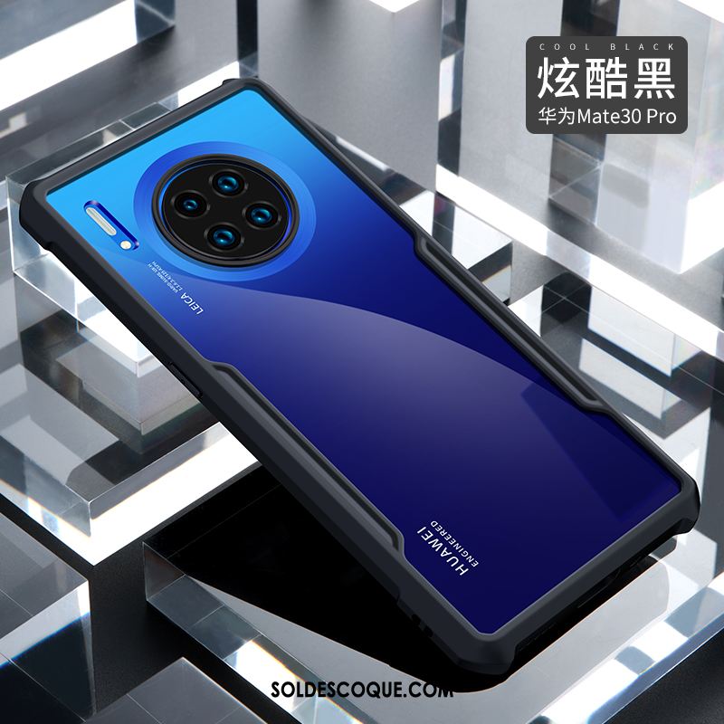 Coque Huawei Mate 30 Pro Téléphone Portable Délavé En Daim Étui Net Rouge Incassable Pas Cher
