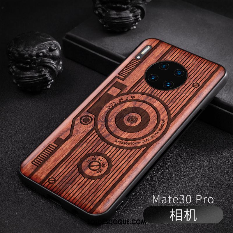 Coque Huawei Mate 30 Pro Téléphone Portable Nouveau Créatif En Bois Personnalité Housse Soldes