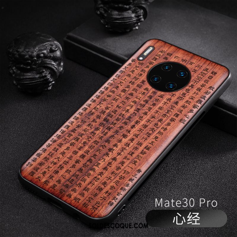 Coque Huawei Mate 30 Pro Téléphone Portable Nouveau Créatif En Bois Personnalité Housse Soldes