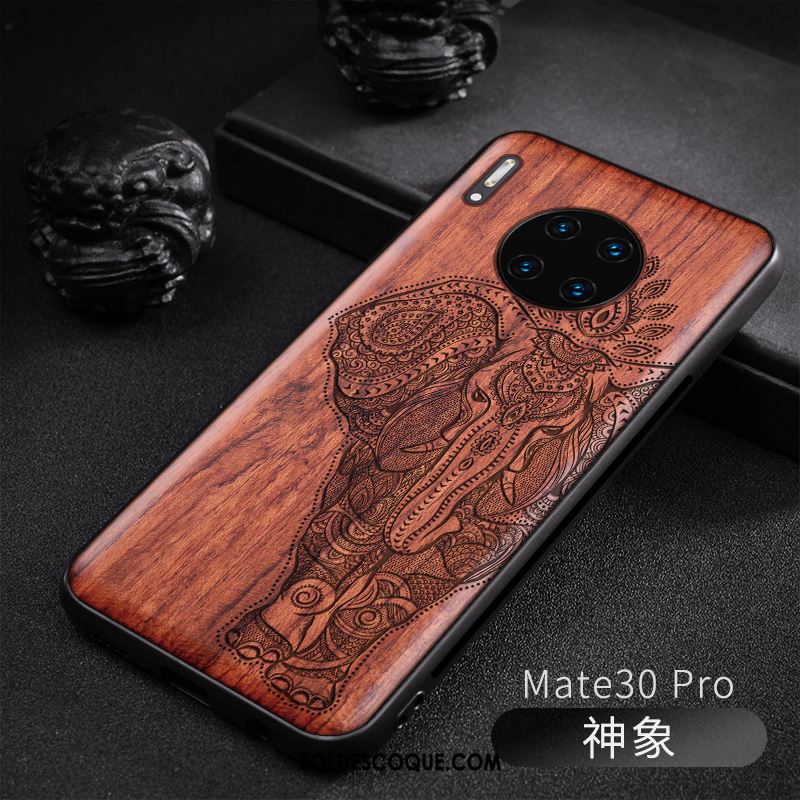 Coque Huawei Mate 30 Pro Téléphone Portable Nouveau Créatif En Bois Personnalité Housse Soldes