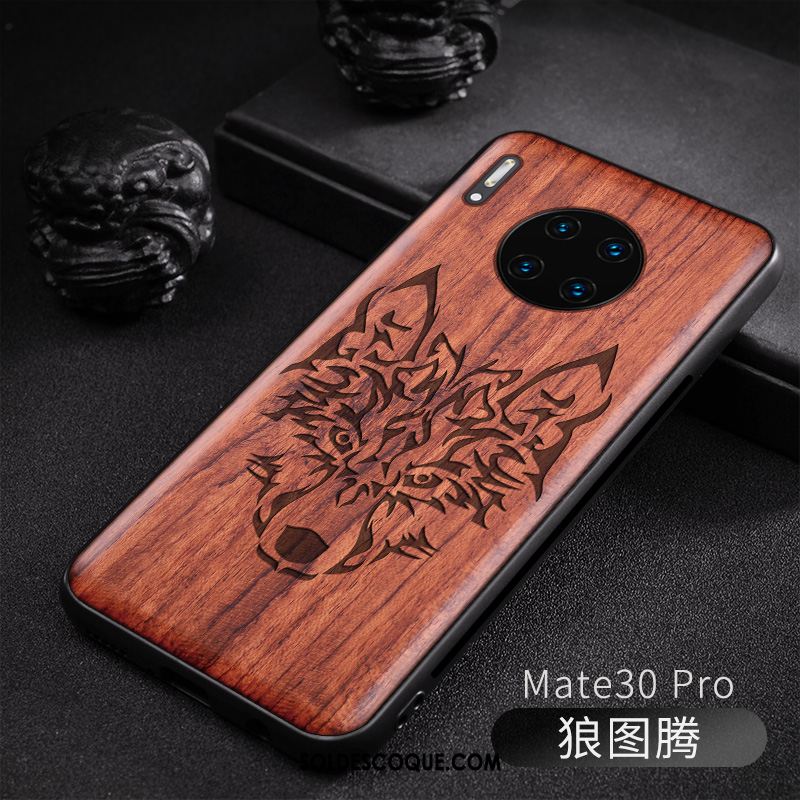 Coque Huawei Mate 30 Pro Téléphone Portable Nouveau Créatif En Bois Personnalité Housse Soldes