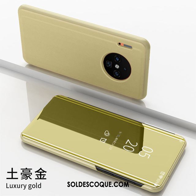 Coque Huawei Mate 30 Pro Étui En Cuir Miroir Téléphone Portable Support Protection En Vente