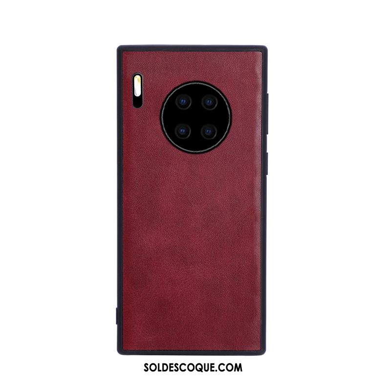 Coque Huawei Mate 30 Simple Incassable Téléphone Portable Silicone Cuir Housse En Vente