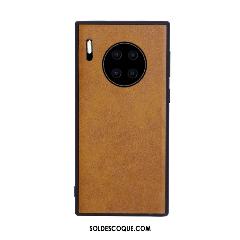 Coque Huawei Mate 30 Simple Incassable Téléphone Portable Silicone Cuir Housse En Vente