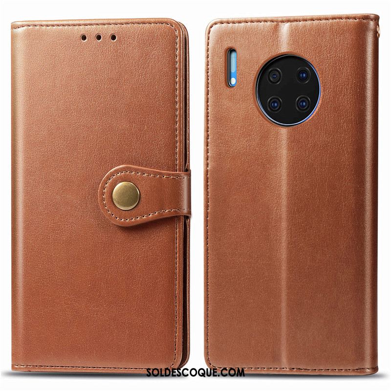 Coque Huawei Mate 30 Simple Protection Business Couleur Unie Étui Housse En Vente