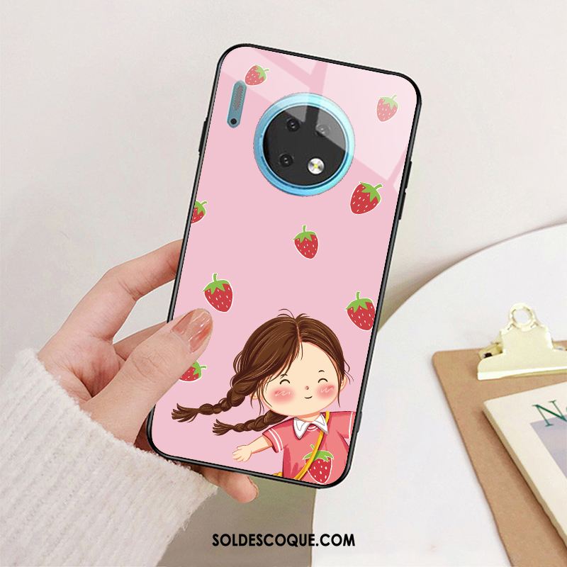 Coque Huawei Mate 30 Téléphone Portable Rose Art Étui Incassable Pas Cher