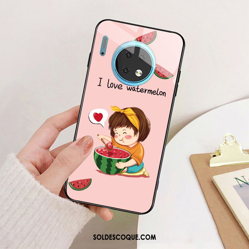 Coque Huawei Mate 30 Téléphone Portable Rose Art Étui Incassable Pas Cher