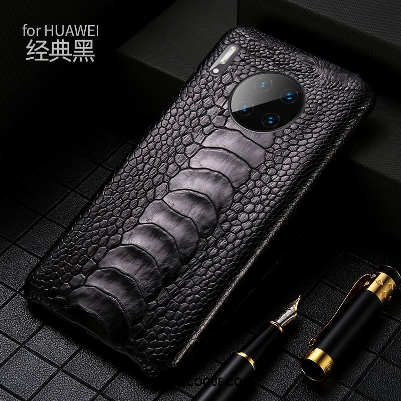 Coque Huawei Mate 30 Téléphone Portable Sac Cuir Difficile Cuir Véritable En Ligne