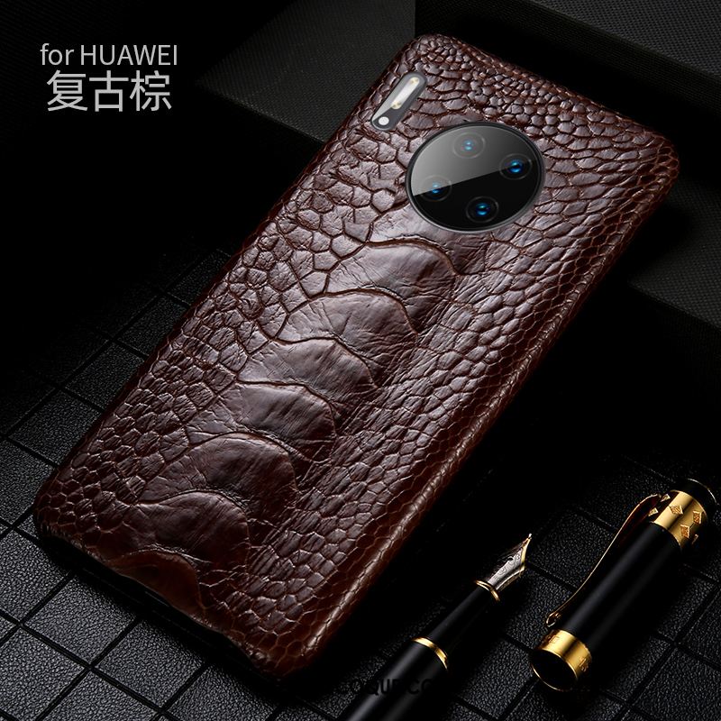 Coque Huawei Mate 30 Téléphone Portable Sac Cuir Difficile Cuir Véritable En Ligne