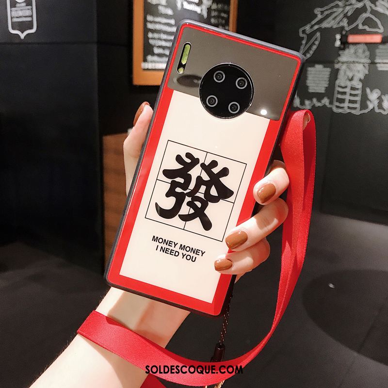 Coque Huawei Mate 30 Verre Ornements Suspendus Style Chinois Rouge Téléphone Portable France