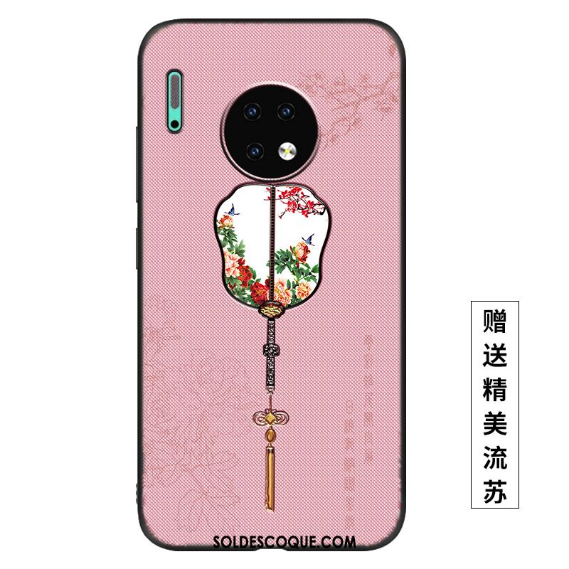 Coque Huawei Mate 30 Vintage Protection Vent Incassable Rose En Ligne