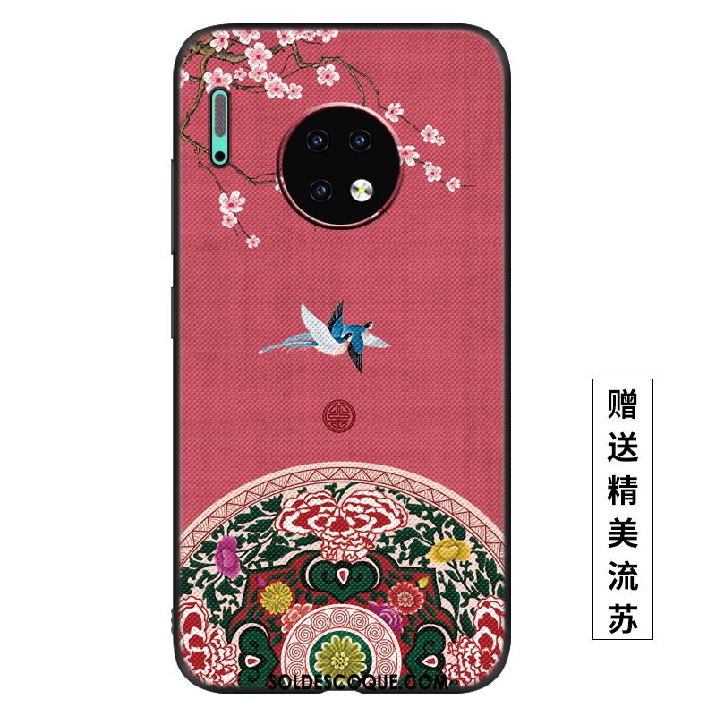 Coque Huawei Mate 30 Vintage Protection Vent Incassable Rose En Ligne