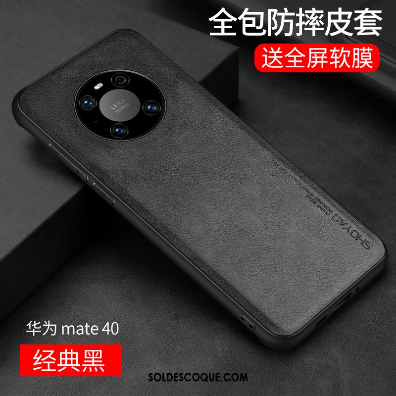 Coque Huawei Mate 40 Incassable Tendance Étui En Cuir Protection Fluide Doux Pas Cher