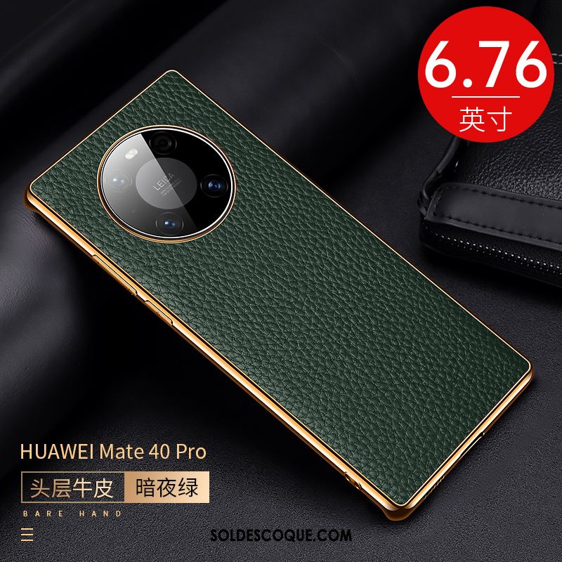 Coque Huawei Mate 40 Pro Bleu Cuir Étui En Cuir Incassable Téléphone Portable En Ligne