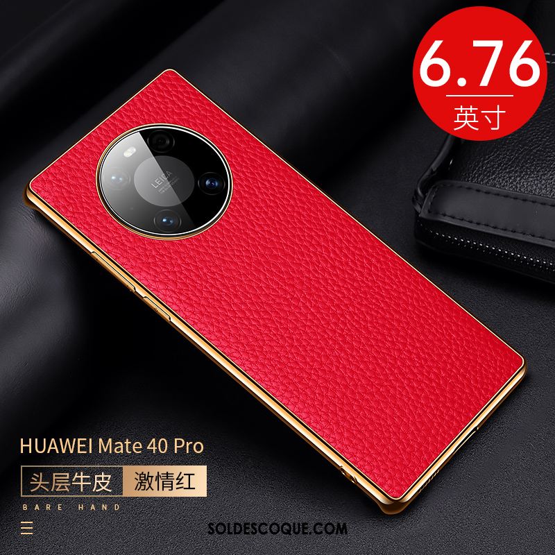 Coque Huawei Mate 40 Pro Bleu Cuir Étui En Cuir Incassable Téléphone Portable En Ligne