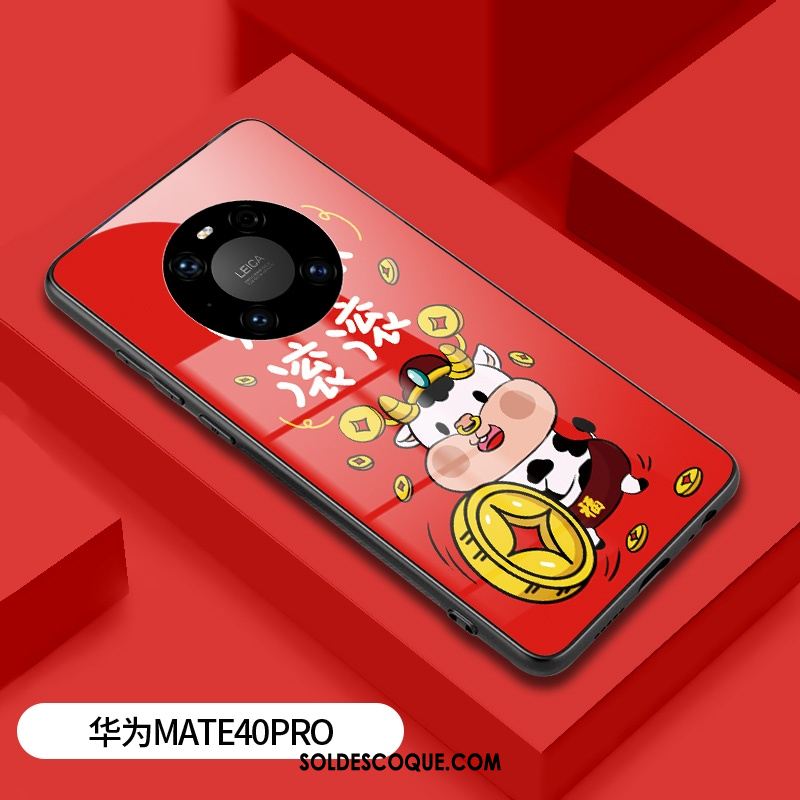 Coque Huawei Mate 40 Pro Dessin Animé Créatif Nouveau Téléphone Portable Verre Pas Cher