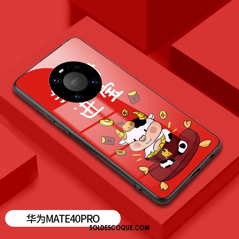 Coque Huawei Mate 40 Pro Dessin Animé Créatif Nouveau Téléphone Portable Verre Pas Cher