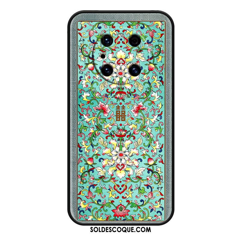 Coque Huawei Mate 40 Pro Ethnique Protection Vert Vintage Étui En Vente