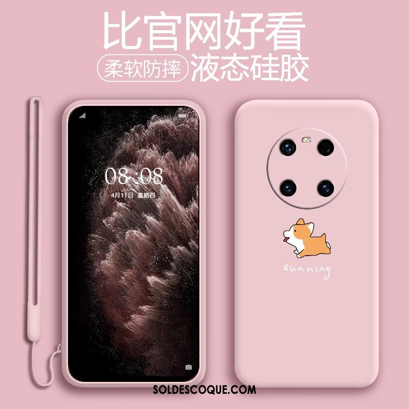 Coque Huawei Mate 40 Pro Net Rouge Charmant Silicone Téléphone Portable Dessin Animé En Ligne
