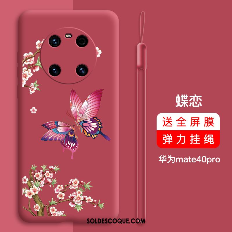 Coque Huawei Mate 40 Pro Net Rouge Protection Téléphone Portable Étui Silicone En Ligne