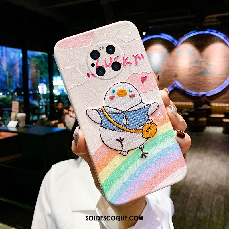 Coque Huawei Mate 40 Pro Silicone Personnalité Charmant Broderie Étui En Ligne