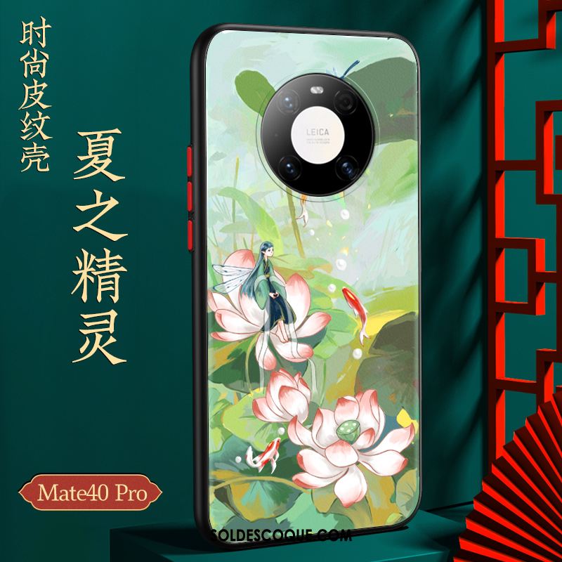 Coque Huawei Mate 40 Pro Silicone Vert Personnalité Incassable Marque De Tendance Pas Cher