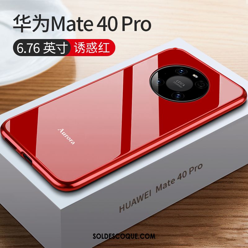 Coque Huawei Mate 40 Pro Téléphone Portable Rouge Nouveau Métal Border Soldes