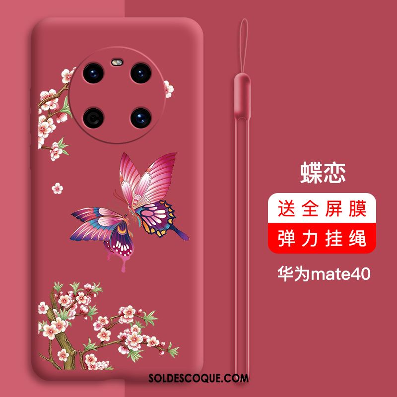 Coque Huawei Mate 40 Tout Compris Protection Rouge Téléphone Portable Incassable Pas Cher