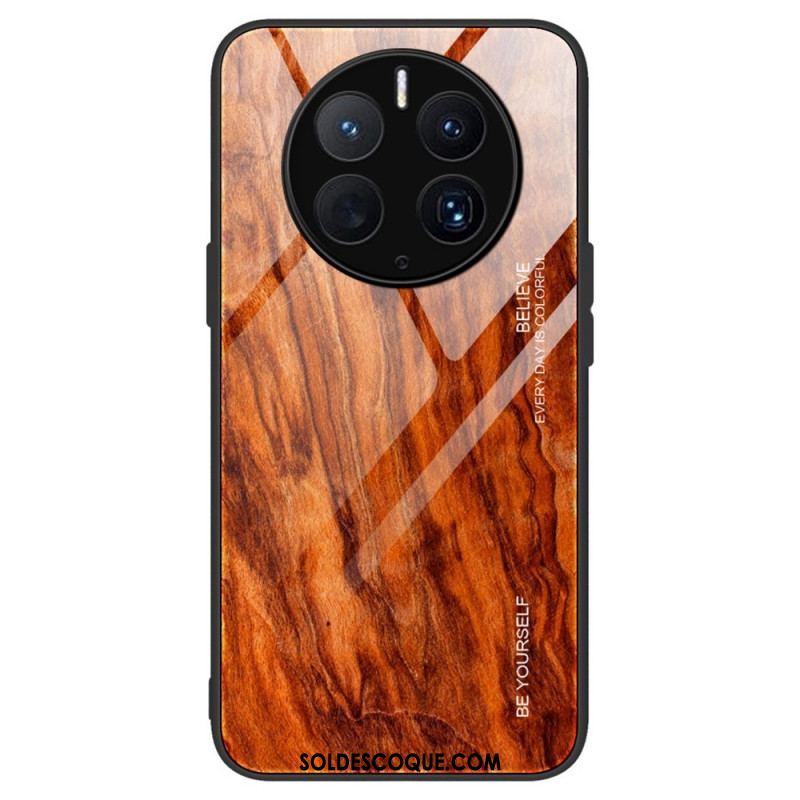 Coque Huawei Mate 50 Pro Verre Trempé Design Bois