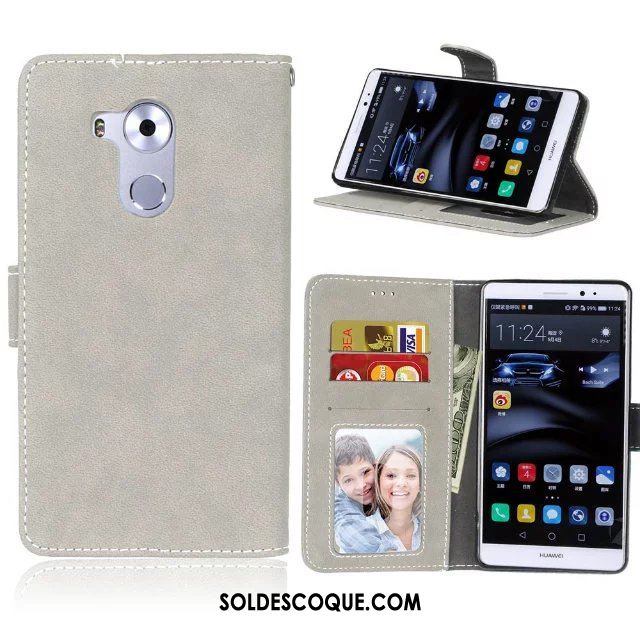 Coque Huawei Mate 8 Clamshell Tout Compris Fluide Doux Étui En Cuir Portefeuille Soldes