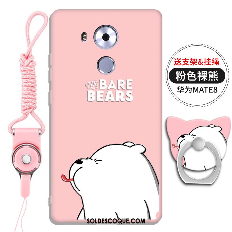 Coque Huawei Mate 8 Dessin Animé Protection Étui Rose Nouveau Pas Cher