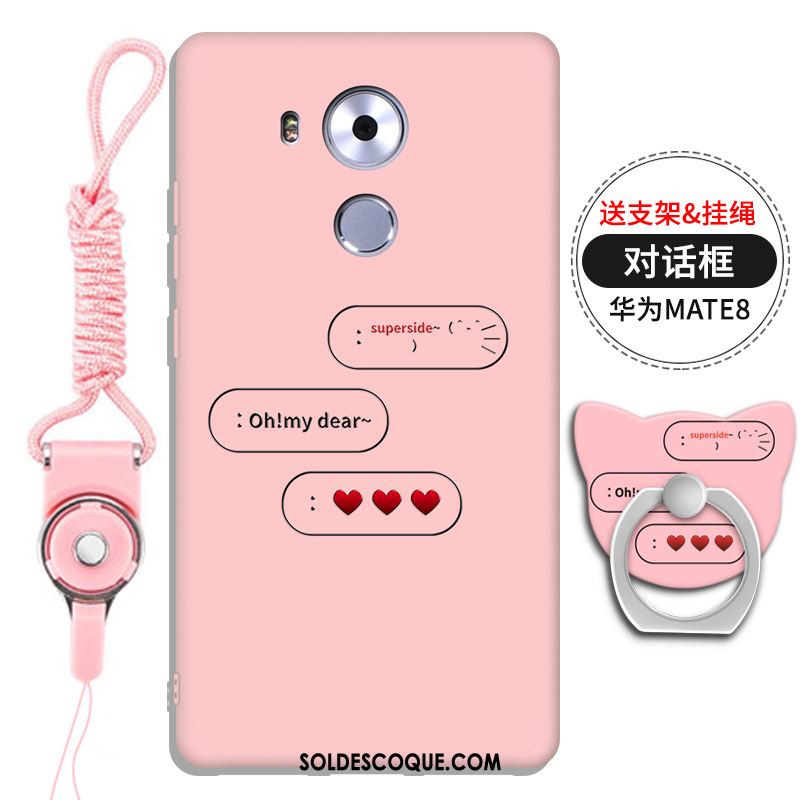 Coque Huawei Mate 8 Dessin Animé Protection Étui Rose Nouveau Pas Cher