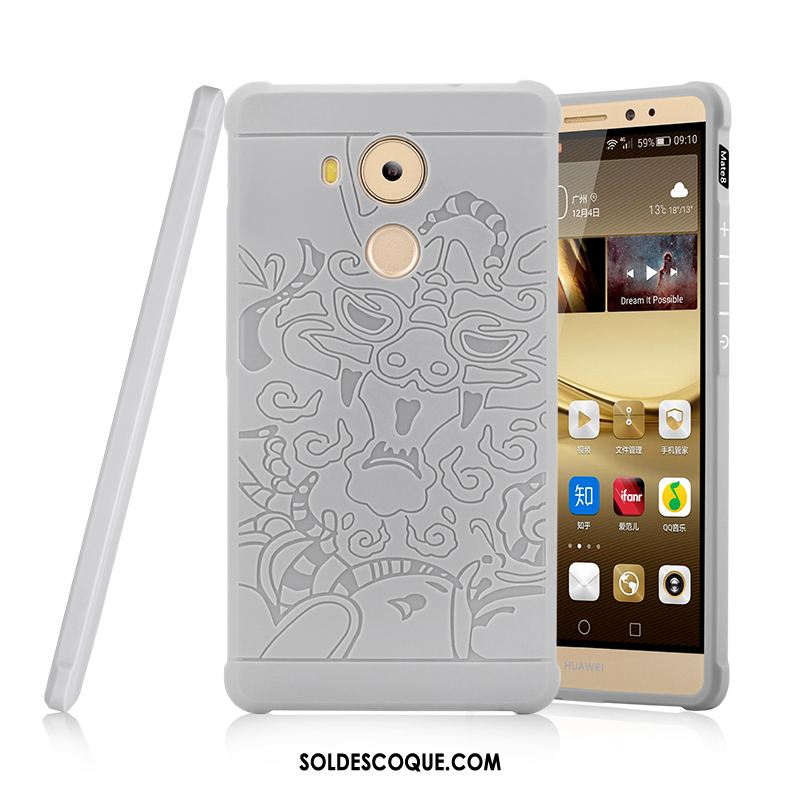 Coque Huawei Mate 8 Fluide Doux Téléphone Portable Antidérapant Blanc Silicone Housse En Ligne