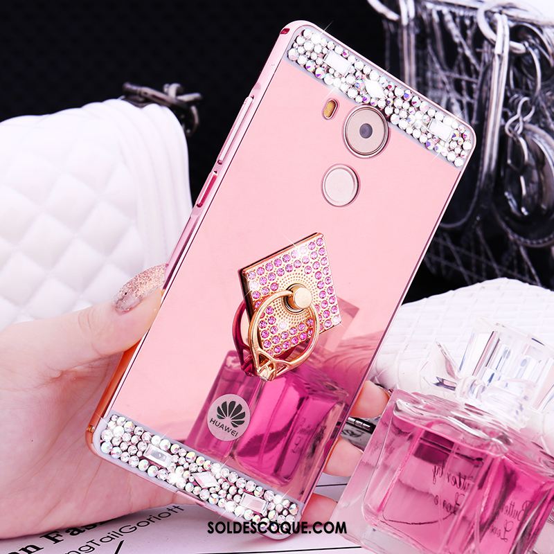 Coque Huawei Mate 8 Métal Incruster Strass Transparent Téléphone Portable Couvercle Arrière Pas Cher