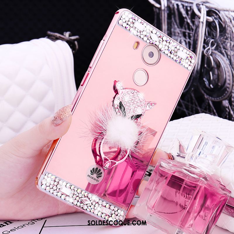 Coque Huawei Mate 8 Métal Incruster Strass Transparent Téléphone Portable Couvercle Arrière Pas Cher