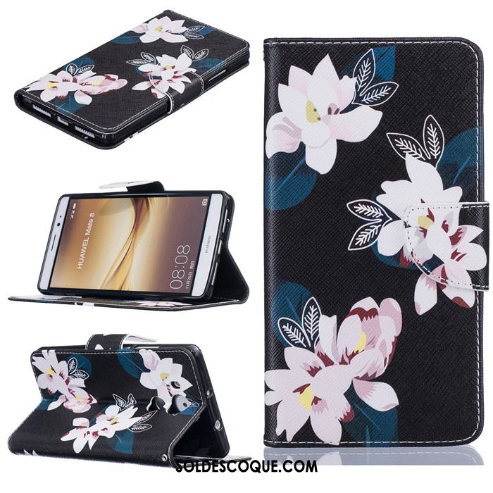 Coque Huawei Mate 8 Papillon Clamshell Incassable Téléphone Portable Bleu Pas Cher
