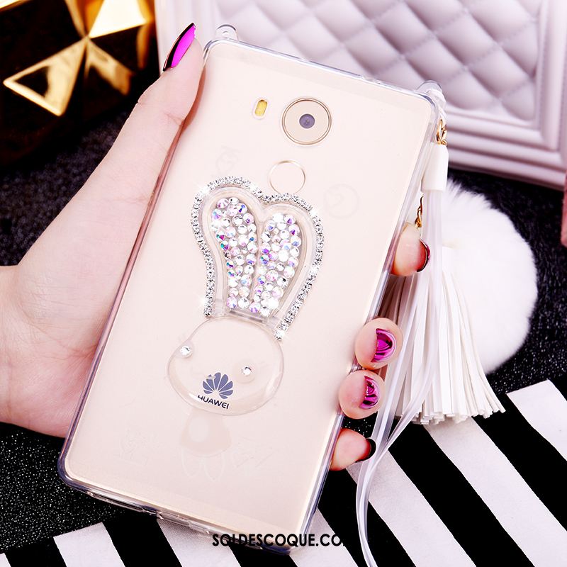 Coque Huawei Mate 8 Strass Téléphone Portable Silicone Violet Fluide Doux Pas Cher