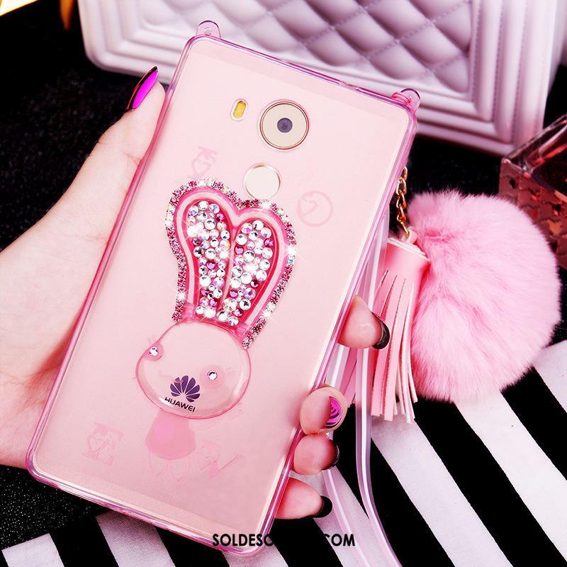 Coque Huawei Mate 8 Strass Téléphone Portable Silicone Violet Fluide Doux Pas Cher