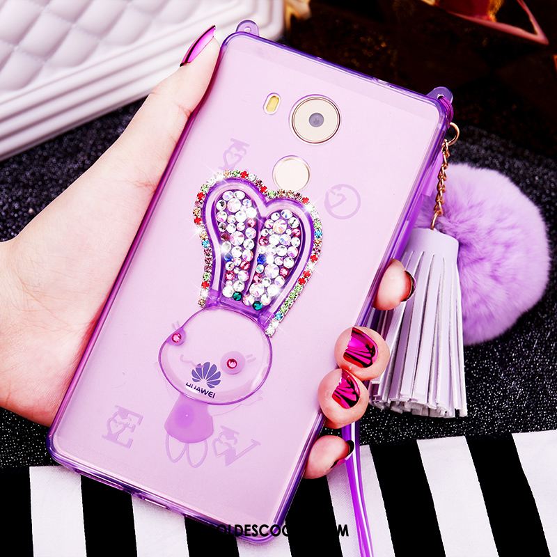 Coque Huawei Mate 8 Strass Téléphone Portable Silicone Violet Fluide Doux Pas Cher