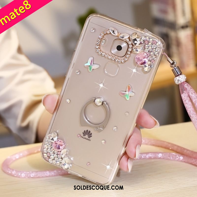 Coque Huawei Mate 8 Une Agrafe Téléphone Portable Strass Anneau Étui France